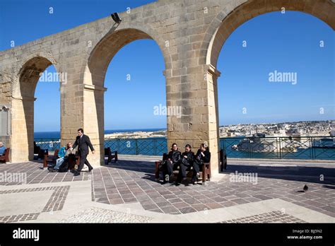 Upper Barrakka Gardens Valletta Malta Stock Photo Alamy