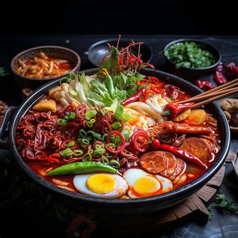 Premium Ai Image Spicy Sichuan Hot Pot Goodness