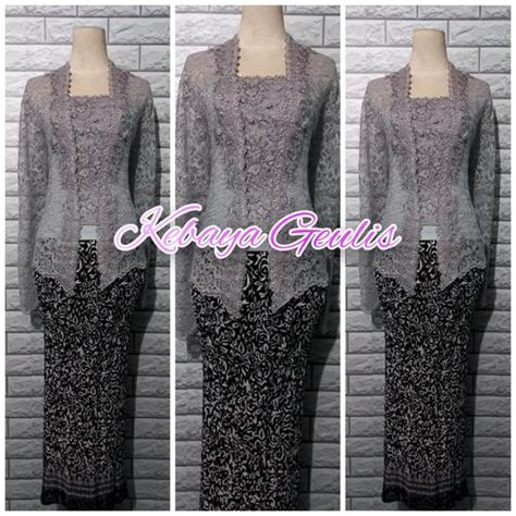 Jual Set Kebaya Pesta Kebaya Wisuda Modern Kebaya Brukat Full Payet Rok Nude S Jakarta