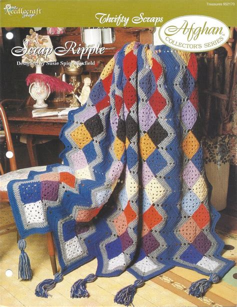 Crochet Afghan Pattern The Needlecraft Shop Scrap Ripple Etsy Ripple Afghan Pattern Crochet