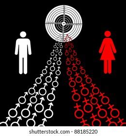 Illustration Male Female Sex Symbols Tend Stock Vector Royalty Free Shutterstock