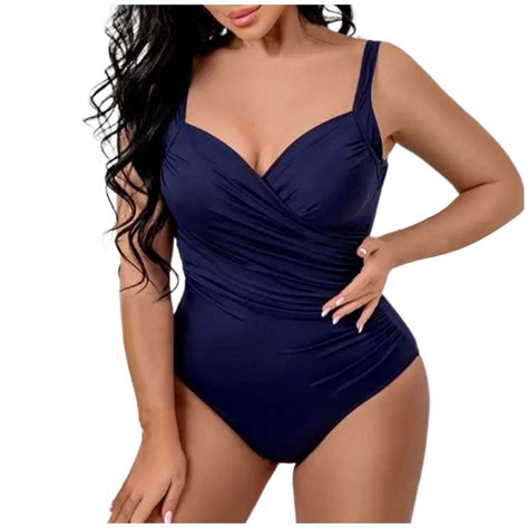 Caivo Women Swimwear Bikini Swimsuit High Cut Monokini With Backless Design Beachwear For Summer