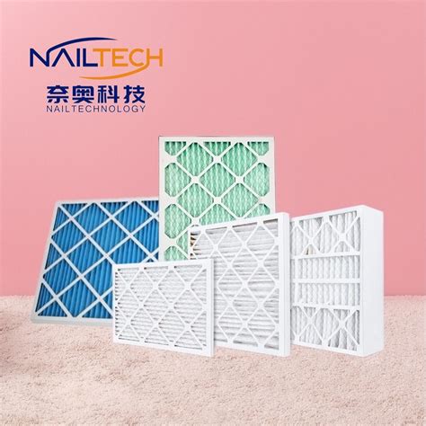 Cardboard Frame Primary Hvac Filter Pleated Air Filter With Mesh Grid