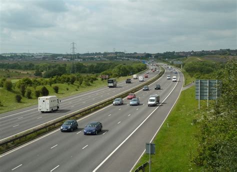 M1 Motorway View From Bridge © Andrew Hill Geograph Britain And Ireland