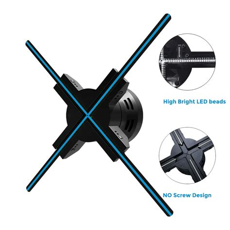 D Holographic Fan Hologram Display Naked Eye Digital Signage High Definition Cm Inch App