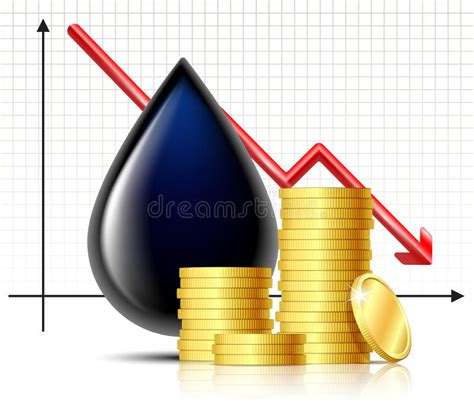 Etiqueta Do Preço Do Barril De Petróleo E Tesoura Queda Do Preço Do