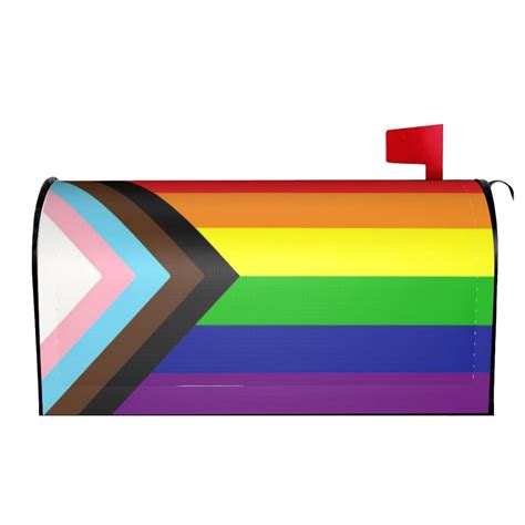 Progress Pride Flag Rainbow Gay Lesbian Transgender Bisexual Lgbtq Mailbox Covers Magnetic