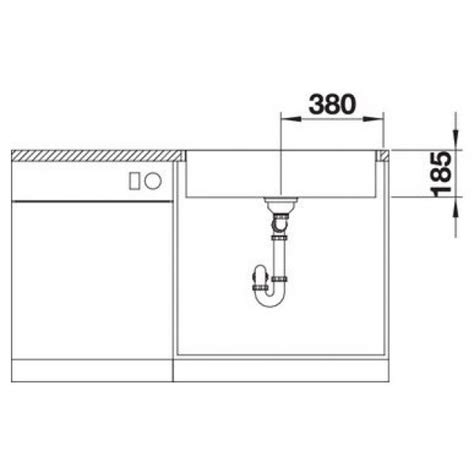 Lavello Blanco Sopratop Filotop ZEROX 700 IF A 1523102 Base 80 Cm