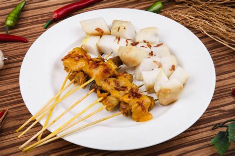 Sate Padang Padang Satay Is Indonesian Traditional Food Stock Image