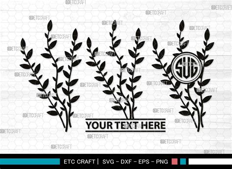 Pussy Willow Monogram Spring Nature Svg Graphic By Pixel Elites Creative Fabrica