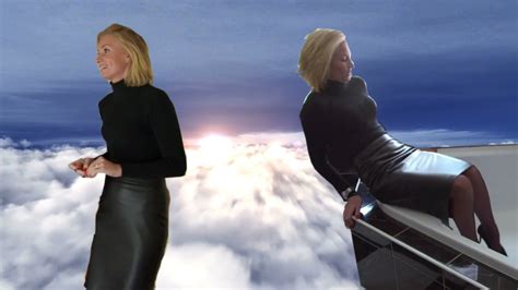 Hot Blond In Long Leather Pencil Skirt Youtube