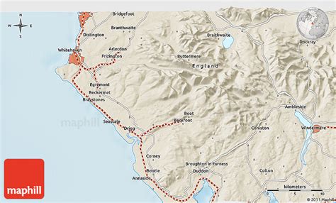 Shaded Relief 3d Map Of Keswick