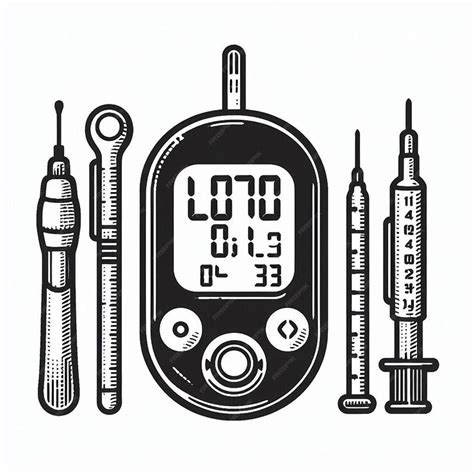 Premium Vector | Glucometer Silhouette line art vector illustration on ...