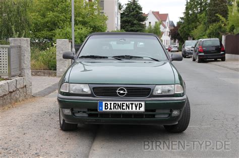 Liste mit allen Birnen für den Opel Astra F Cabrio Stufenheck Typ