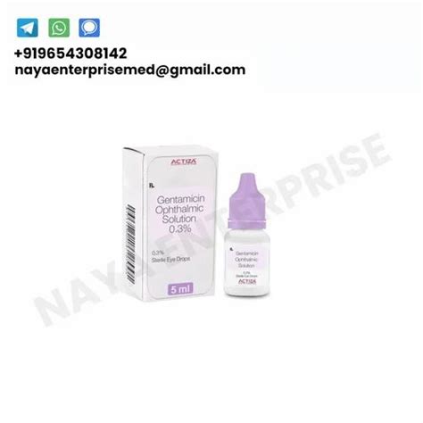 Gentamicin Ophthalmic Solution Packaging Size 5 Ml Packaging Type
