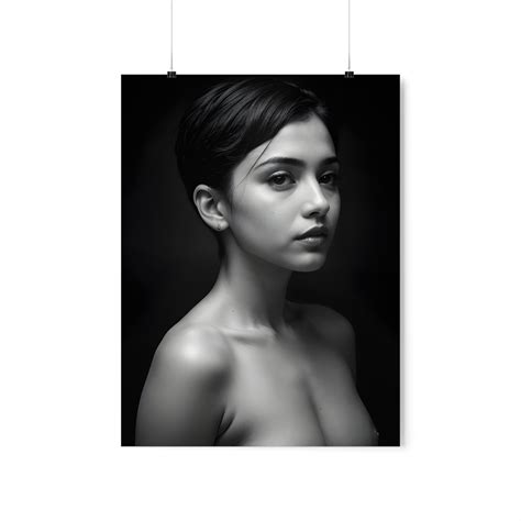 Mature Sensual Erotic Nude Woman Poster In B W Intimate Etsy