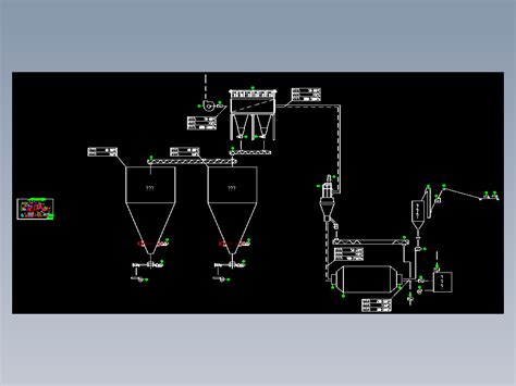 2500吨水泥厂工艺流程图autocad 2007模型图纸免费下载 屿双网