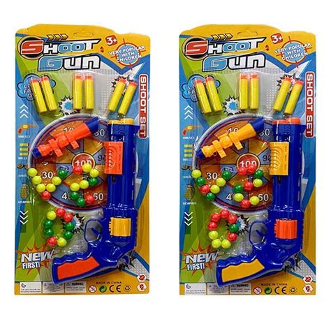 Купить Пистолет с мягкими патронами и шариками 586, 2 цвета – магазин ...