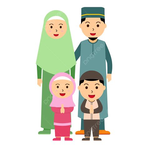 islamic family clipart transparent png hd islamic family cartoon