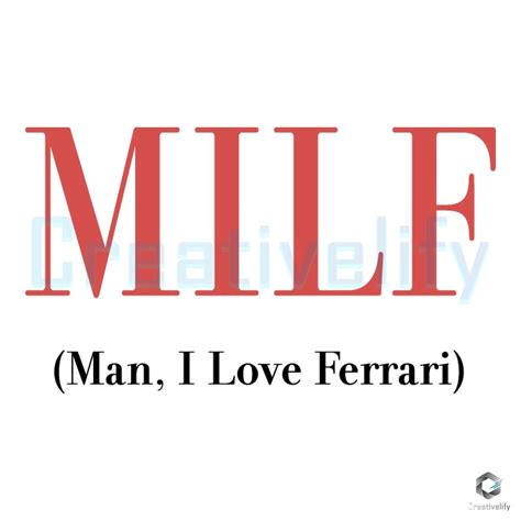 Ferrari Fanatic Milf SVG Design CreativeLify
