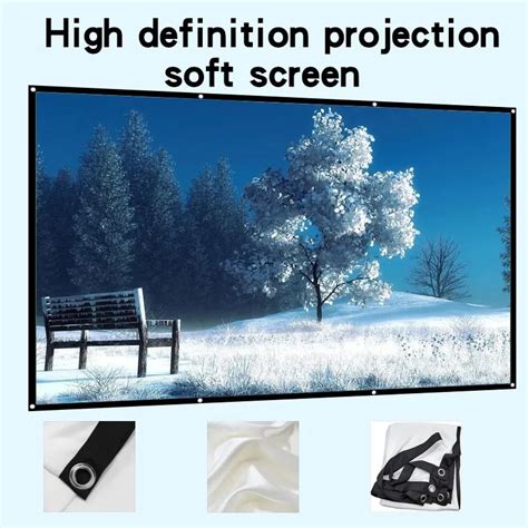 Мягкий экран 60-150 дюймов для домашнего кинотеатра, не пробивается ...