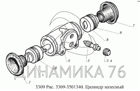 Цилиндр колесный на ГАЗ-3309 (Евро 2) (до 2008 г.)