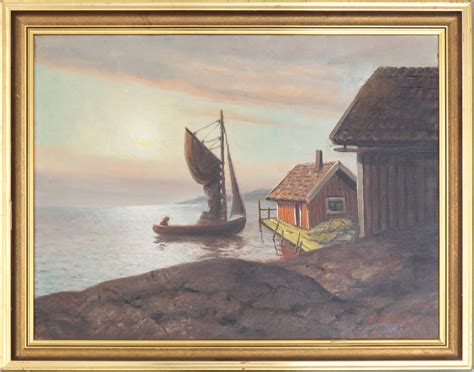 Bilder F R Sten Ekendahl Olja P Duk Signerad Auctionet