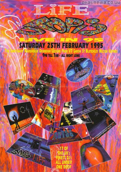 Life Utopia 1995 February Happy Hardcore Techno Flyers