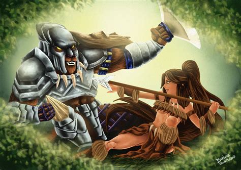 Nidalee Vs Rengar By Barbaraebendinger On Deviantart