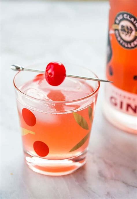 Cherry Gin Rickey Cocktail The Kitchen Magpie