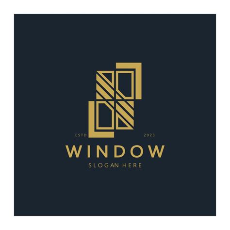 Simple Window Logo Design For Interior Construction Architecture