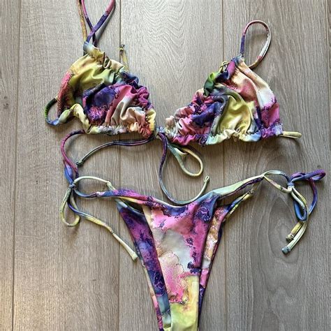 Multi Colored Bikini Shein Size M Depop
