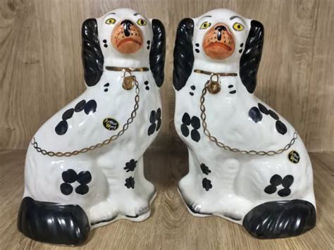 Pair Of Vintage Ceramic Dogs Arthur Wood Staffordshire Spaniel