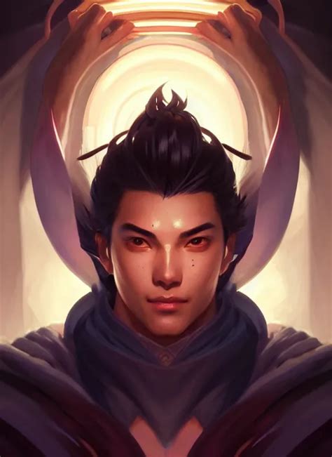 Symmetry Portrait Of Yasuo League Of Legends Stable Diffusion