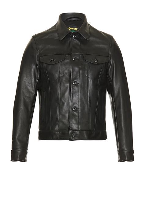 Schott Naked Cowhide Jean Style Jacket In Black REVOLVE