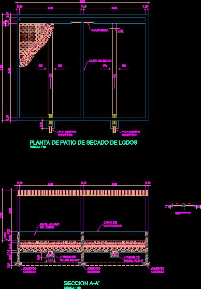 Sludge Drying Patio Dwg Section For Autocad Designs Cad