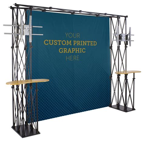 Truss Trade Show Booth Backdrop | Includes 8'x8' Custom Graphic ...