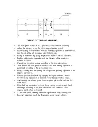 Thread Cutting And Knurling On Lathe Pdf