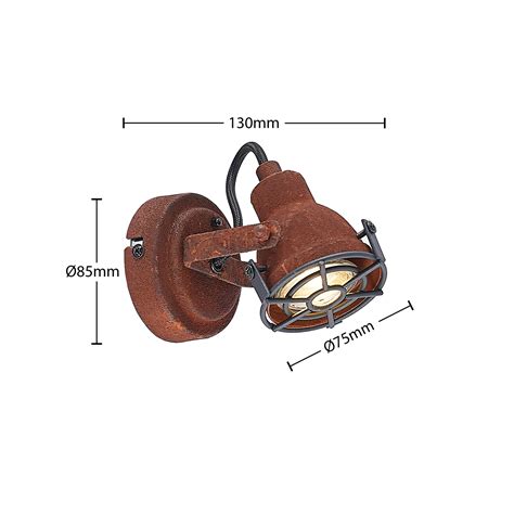 Lindby Scabra Kohdevalaisin Ruoste 1 Lamppuinen Nettilamppu Fi