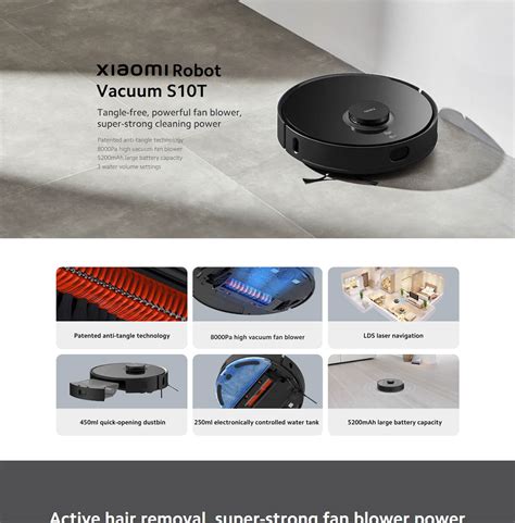 جارو رباتیک شیائومی مدل Mi Robot Vacuum S10T - های شیائومی