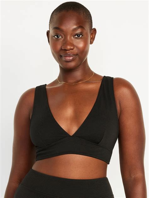 V Neck Longline Bikini Swim Top Old Navy