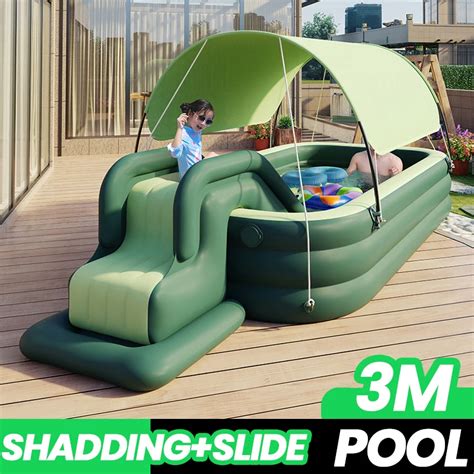 Piscina Inflable Supergrande Para La Familia Juguete Con Tobog N Juegos