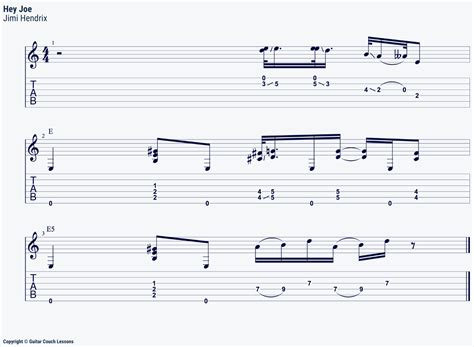 How To Play Hey Joe Jimi Hendrix Guitar Couch Lessons