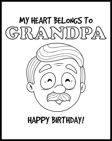 Happy Birthday Grandpa - 10 Free PDF Printables | Printablee