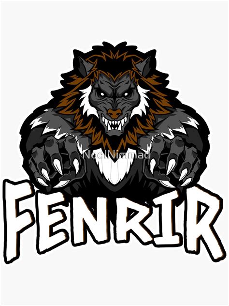 Viking Norse Wolf Fenrir Sticker For Sale By Noelnimmad Redbubble