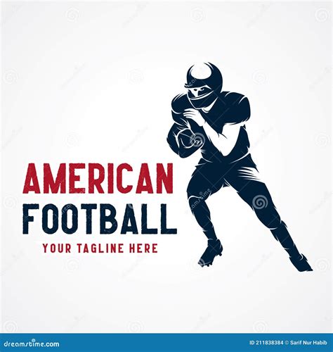 American Football Logo Design Template Stock Vector - Illustration of ...