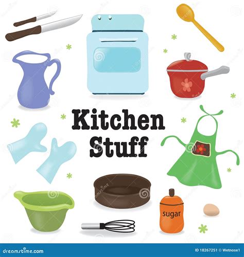 kitchen stuff stock vector illustration  mitts beater