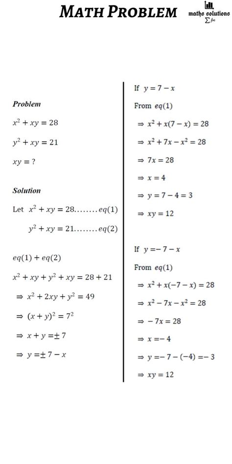 Math problem with solution | Maths Solutions | Maths solutions, Math problems with solutions ...