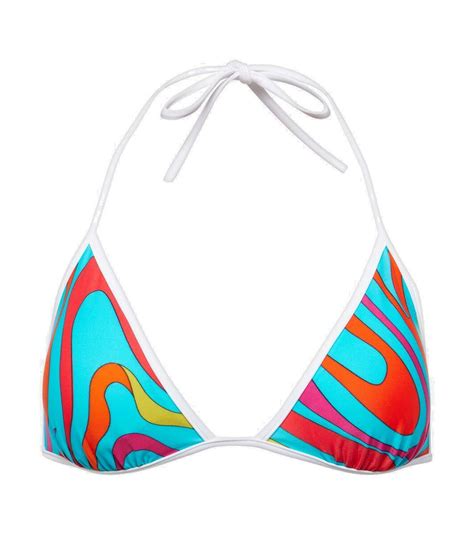 Pucci Marmo Printed Bikini Top Emilio Pucci