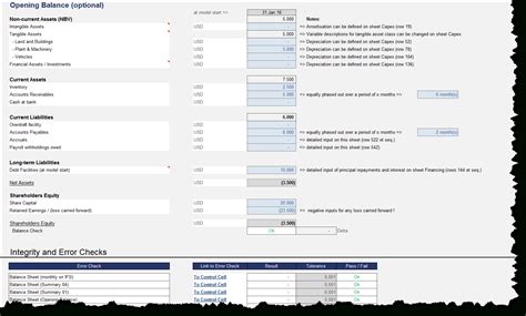 how to create a financial model in excel